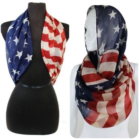 American Flag Infinity Scarf   - Picture 4 of 4
